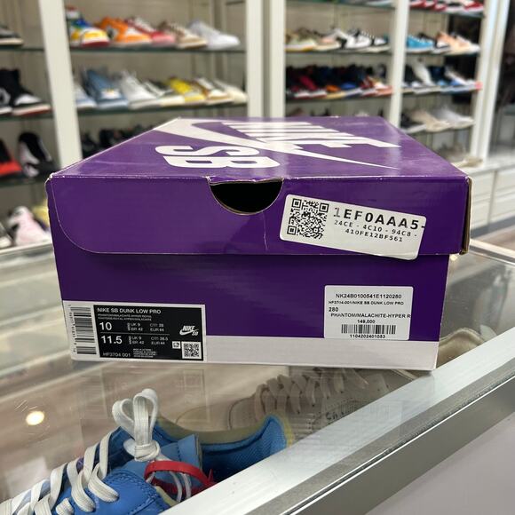 Nike SB Dunk Low Hyper Royal Malachite size 10 Pre-Owned - Picture 7 of 8